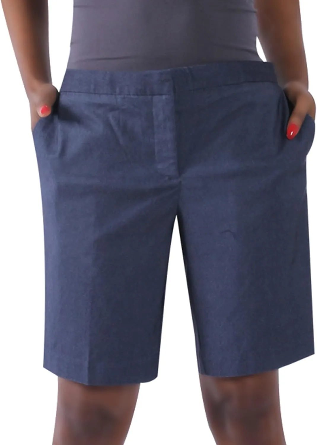 Women's Golf Shorts, 9" Stretch Casual Elegant Knee Length Hiking Shorts with Pockets for Walking Workout