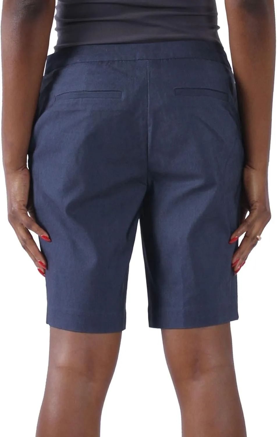 Women's Golf Shorts, 9" Stretch Casual Elegant Knee Length Hiking Shorts with Pockets for Walking Workout