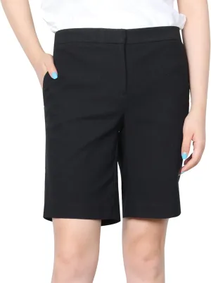 Women's Golf Shorts, 9" Stretch Casual Elegant Knee Length Hiking Shorts with Pockets for Walking Workout