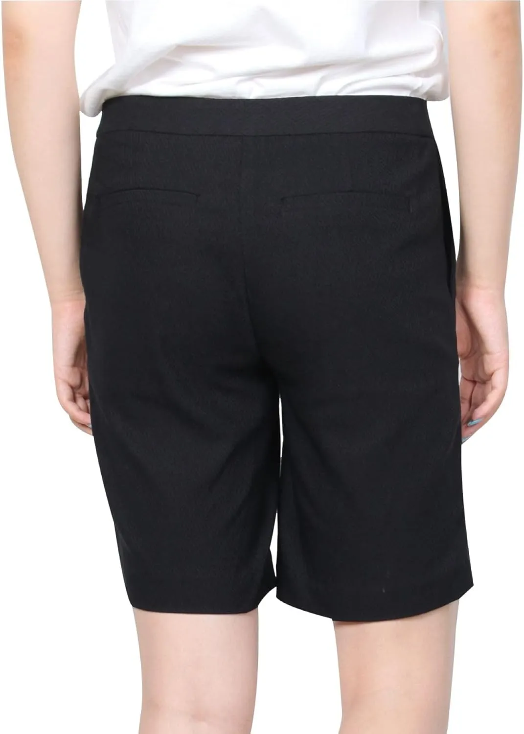 Women's Golf Shorts, 9" Stretch Casual Elegant Knee Length Hiking Shorts with Pockets for Walking Workout