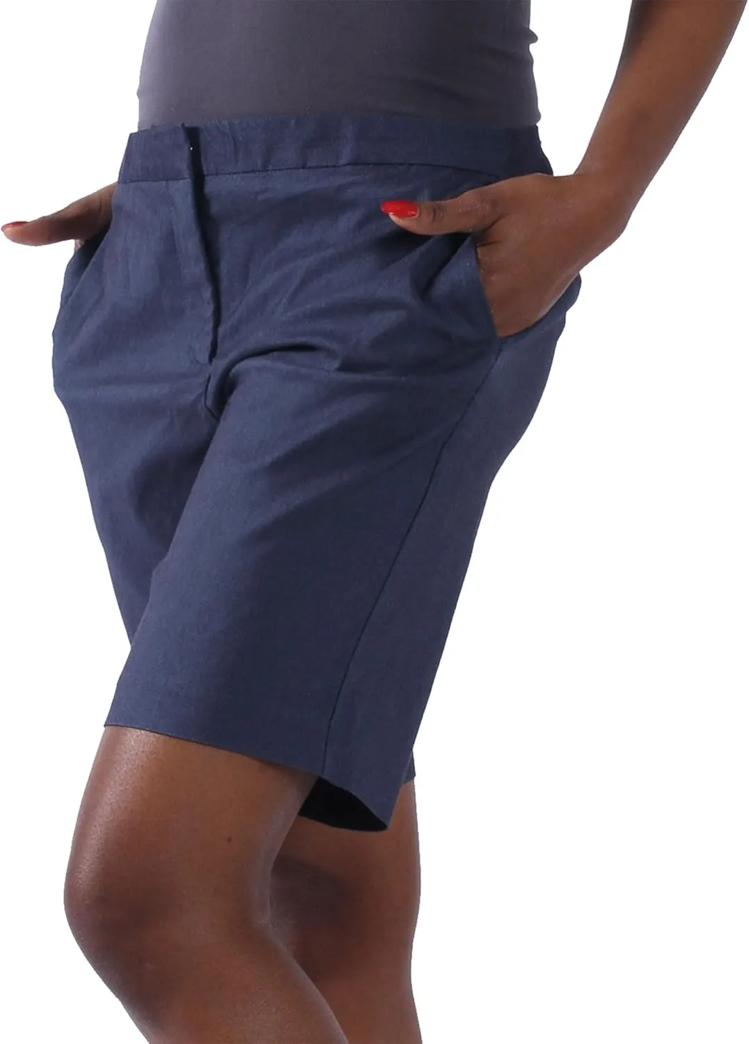 Women's Golf Shorts, 9" Stretch Casual Elegant Knee Length Hiking Shorts with Pockets for Walking Workout