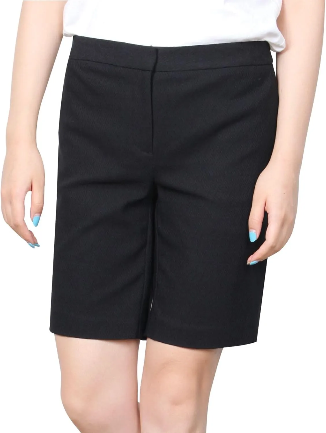 Women's Golf Shorts, 9" Stretch Casual Elegant Knee Length Hiking Shorts with Pockets for Walking Workout