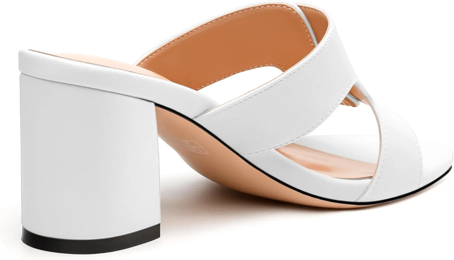 Women's Heeled Sandals, Round Open Toe Mid Chunky Heel, Buckle Fashion Slide Sandal for Wedding Party Daily Dressy