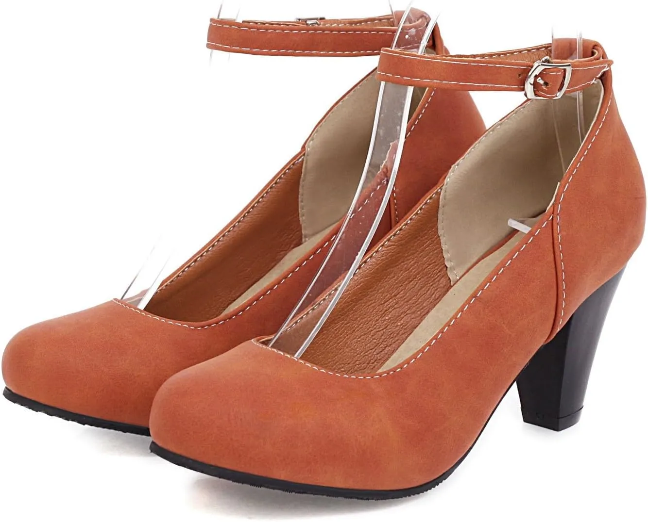 Women's High Heel Shoes Elegant Fixed Design for Wedding Party Comfortable Stiletto Heels with Ankle Strap Spring