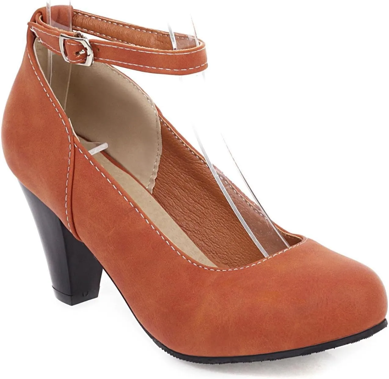 Women's High Heel Shoes Elegant Fixed Design for Wedding Party Comfortable Stiletto Heels with Ankle Strap Spring