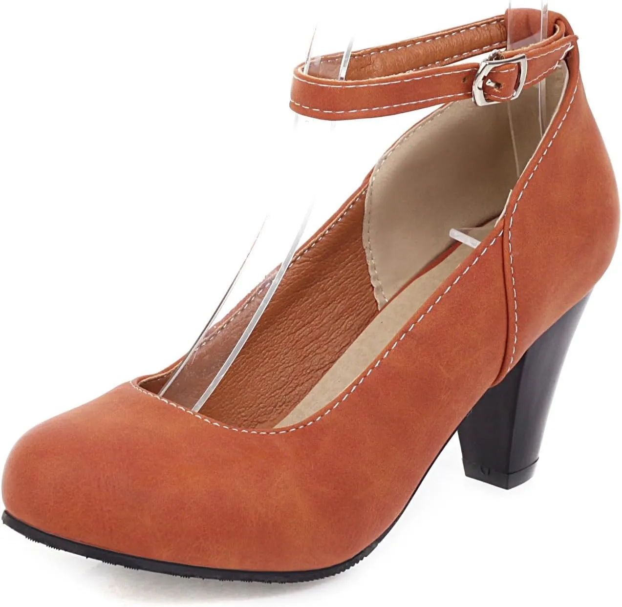 Women's High Heel Shoes Elegant Fixed Design for Wedding Party Comfortable Stiletto Heels with Ankle Strap Spring