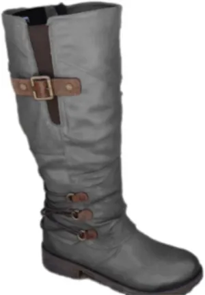 Women's Mid Calf Dress Boots Biker Boots Zipper Round Toe Chunky Low Heel Combat Riding Fashion Winter Boots