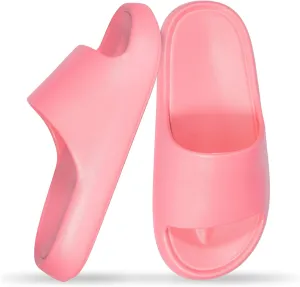 Women’s Pillow Slippers - Ultra-Soft Shower Shoes, Anti-Slip Bathroom Sandals, Quick-Drying Easy to Clean Slides for Indoor & Outdoor Use, Bathroom, Bedroom, or Pool.
