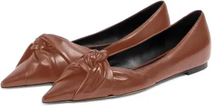 Women's Pointed Toe Slip On Ruched Knot Ballet Flats Fashion Casual Walking Office Flats Closed Toe Knotted Flat Shoes Dressy Chic Comfortable Shoes