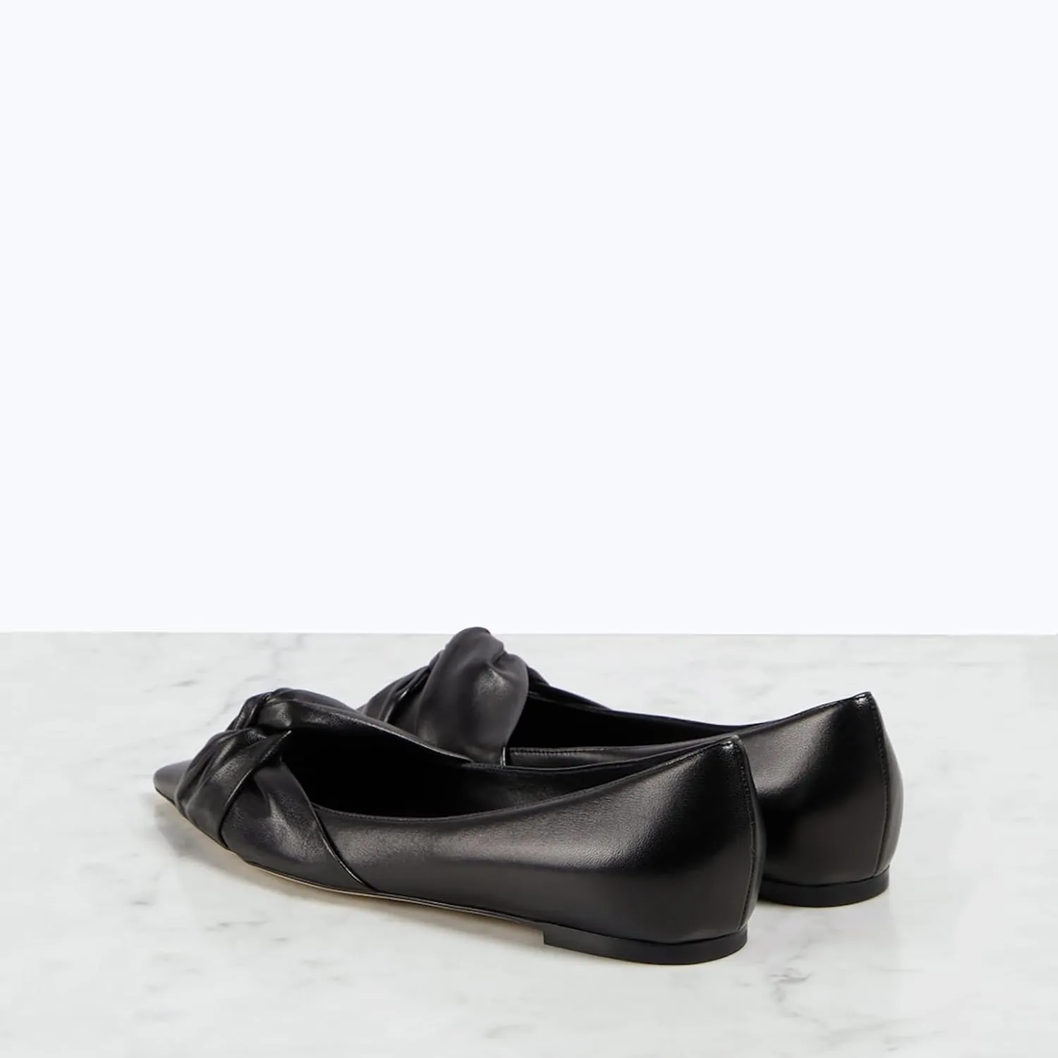Women's Pointed Toe Slip On Ruched Knot Ballet Flats Fashion Casual Walking Office Flats Closed Toe Knotted Flat Shoes Dressy Chic Comfortable Shoes