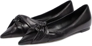 Women's Pointed Toe Slip On Ruched Knot Ballet Flats Fashion Casual Walking Office Flats Closed Toe Knotted Flat Shoes Dressy Chic Comfortable Shoes
