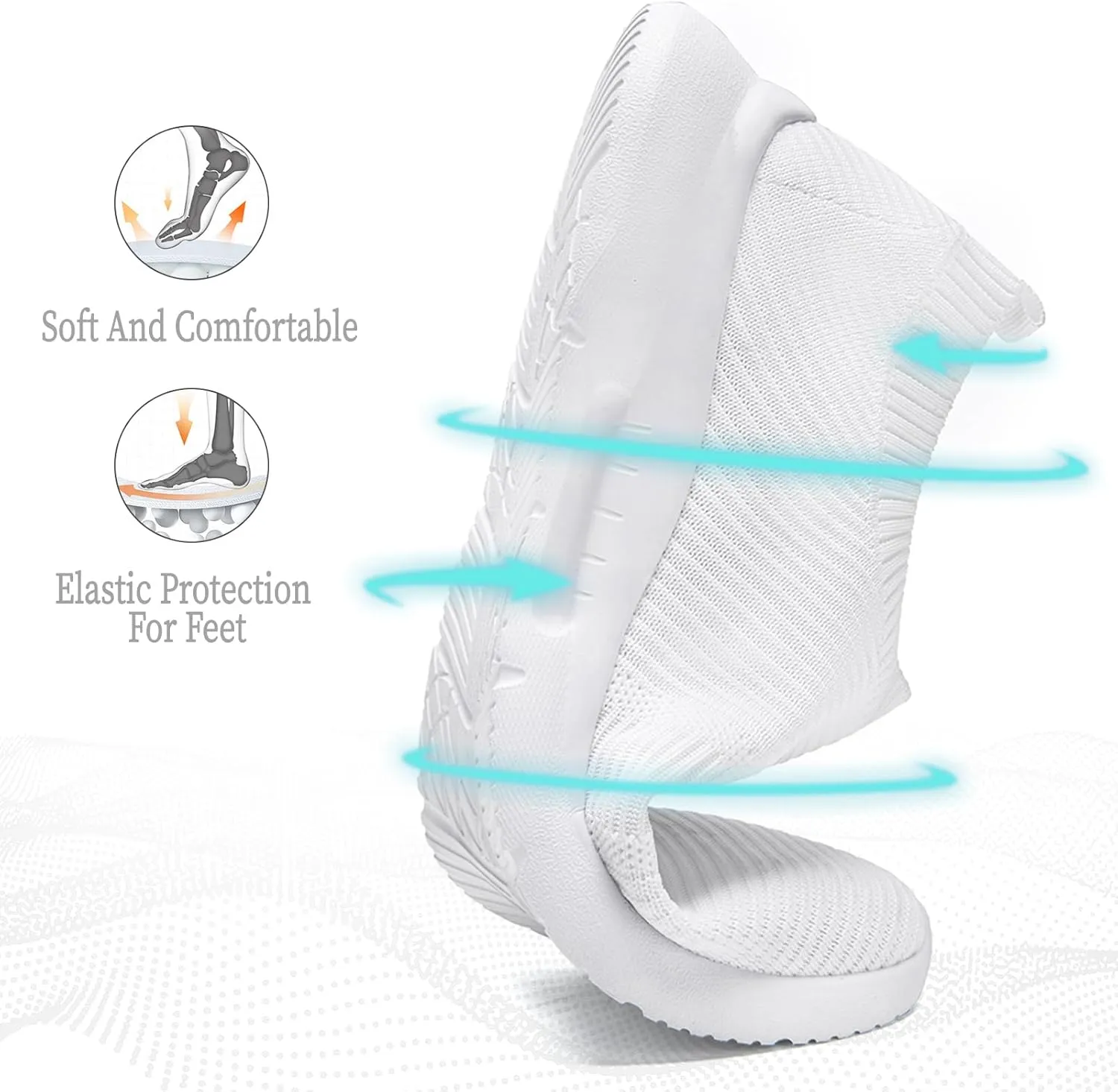 Womens Running Shoes Tennis Walking Gym Workout Athletic Slip on Fashion Sneakers Breathable Lightweight Sport Jogging Hiking Casual Shoe
