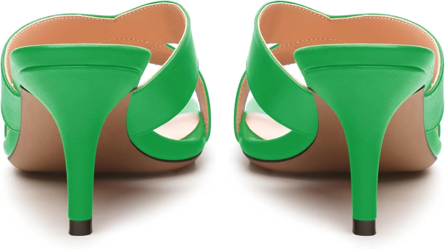 Womens Sandals Square Toe Kitten Heels Fashion Solid Matte Sandal 2.55 inch