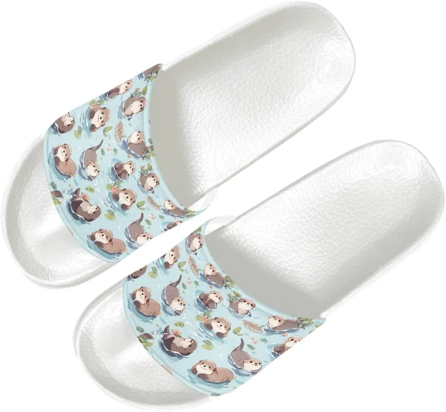 Women's Slide Sandals Lightweight Comfort Athletic Sandals Slip On Casual Open Toe Summer Beach Spa Flip Flops Size 6-13.5