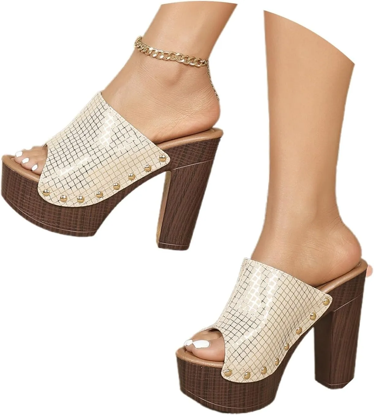 Women's Slippers Open Toe Sandals High Heel Casual Wear Summer Trendy Comfortable Vacation Beach Slippers Sandal