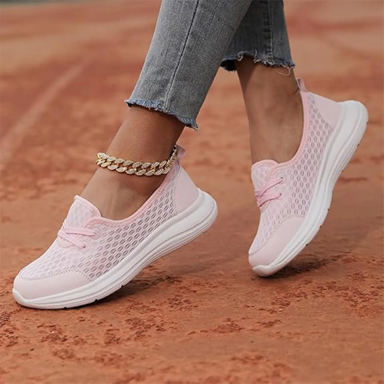 Women's Soft Sole Mesh Comfort Orthopedic Shoes, Women's Walking Sneakers with Arch Support