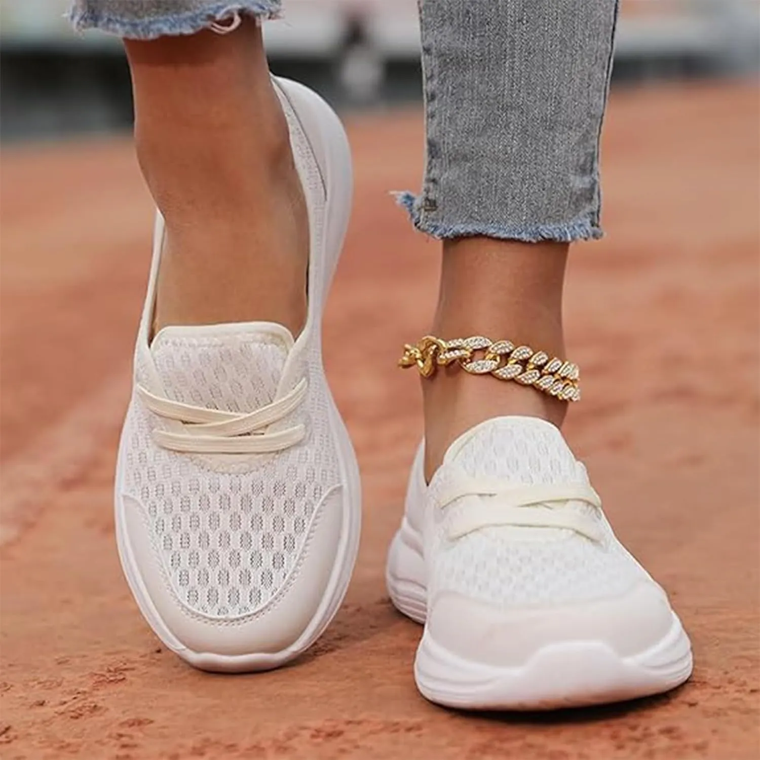 Women's Soft Sole Mesh Comfort Orthopedic Shoes, Women's Walking Sneakers with Arch Support
