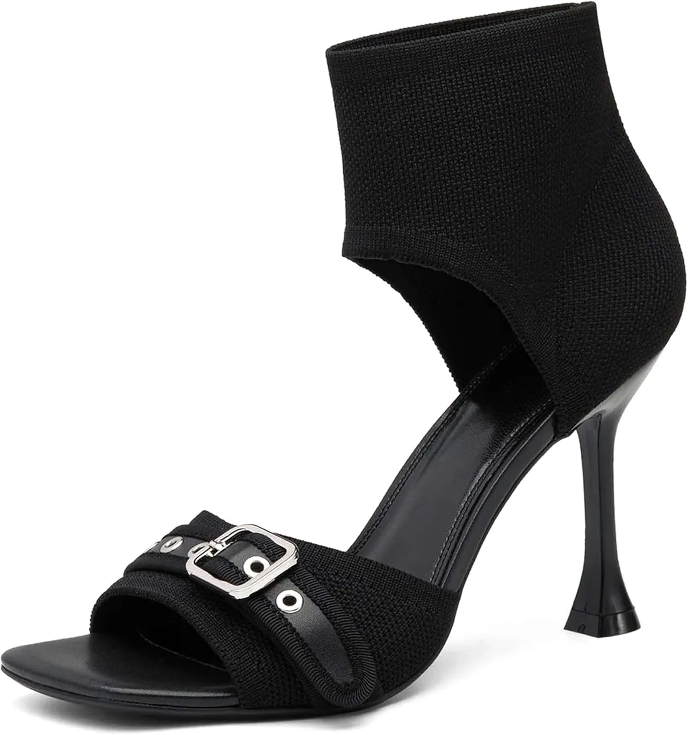 Womens Stiletto High Heel Open Square Toe Sandals Sexy High Heeled Dress Shoes