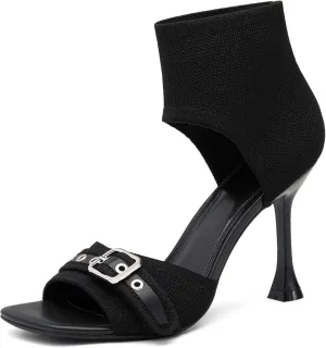 Womens Stiletto High Heel Open Square Toe Sandals Sexy High Heeled Dress Shoes