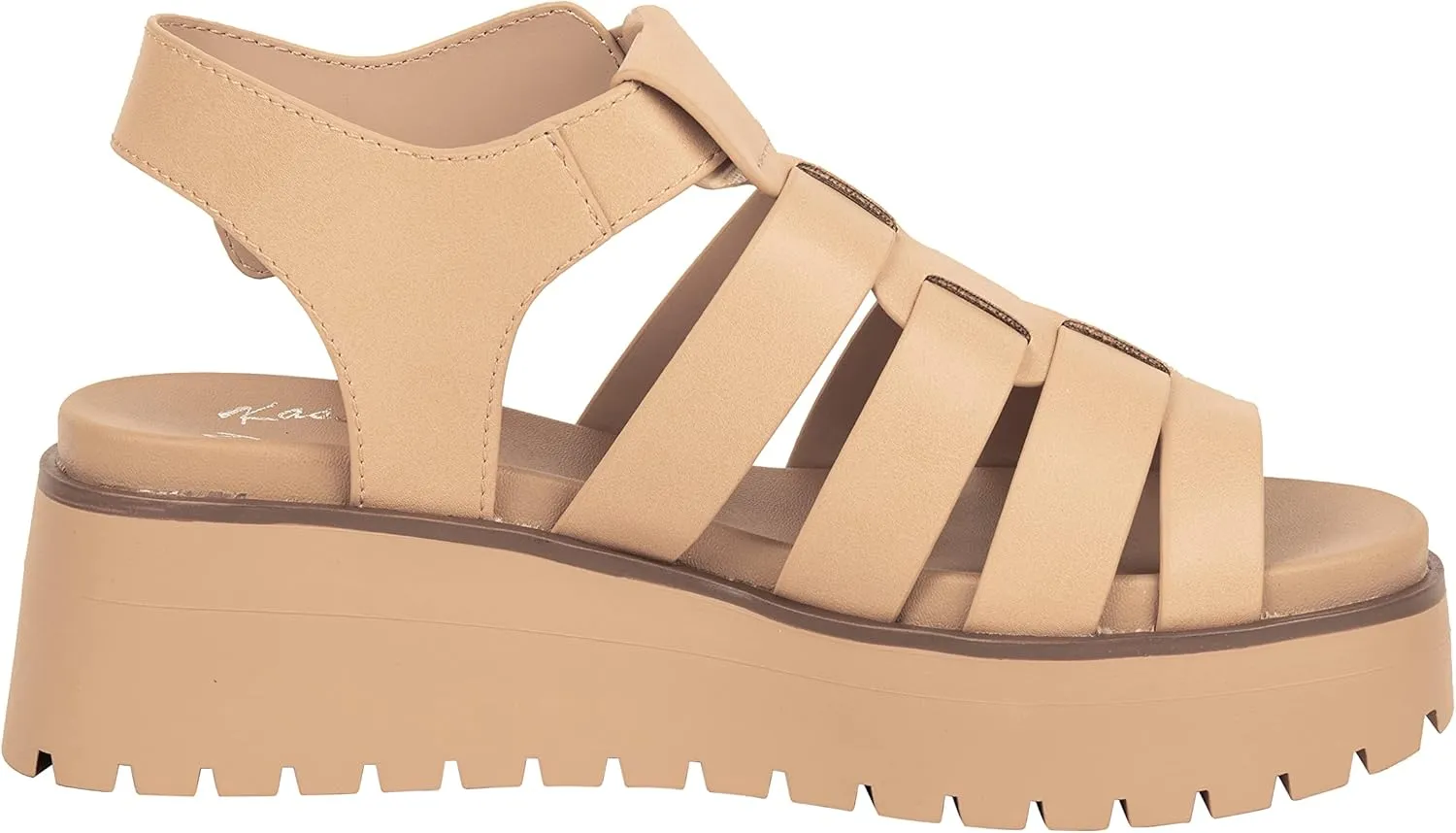 Women's Strappy Chunky Platform Sandals - Fashion Gladiator Sandals with Adjustable Buckle KAROL
