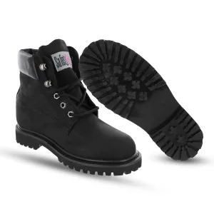 Women’s Work Boots | Waterproof Leather Work Boots for Women | Oil & Slip-Resistant Soft Toe Boots for Women | Premium Nubuck Leather | Lightweight and Comfortable | Black Leather - 9.5W
