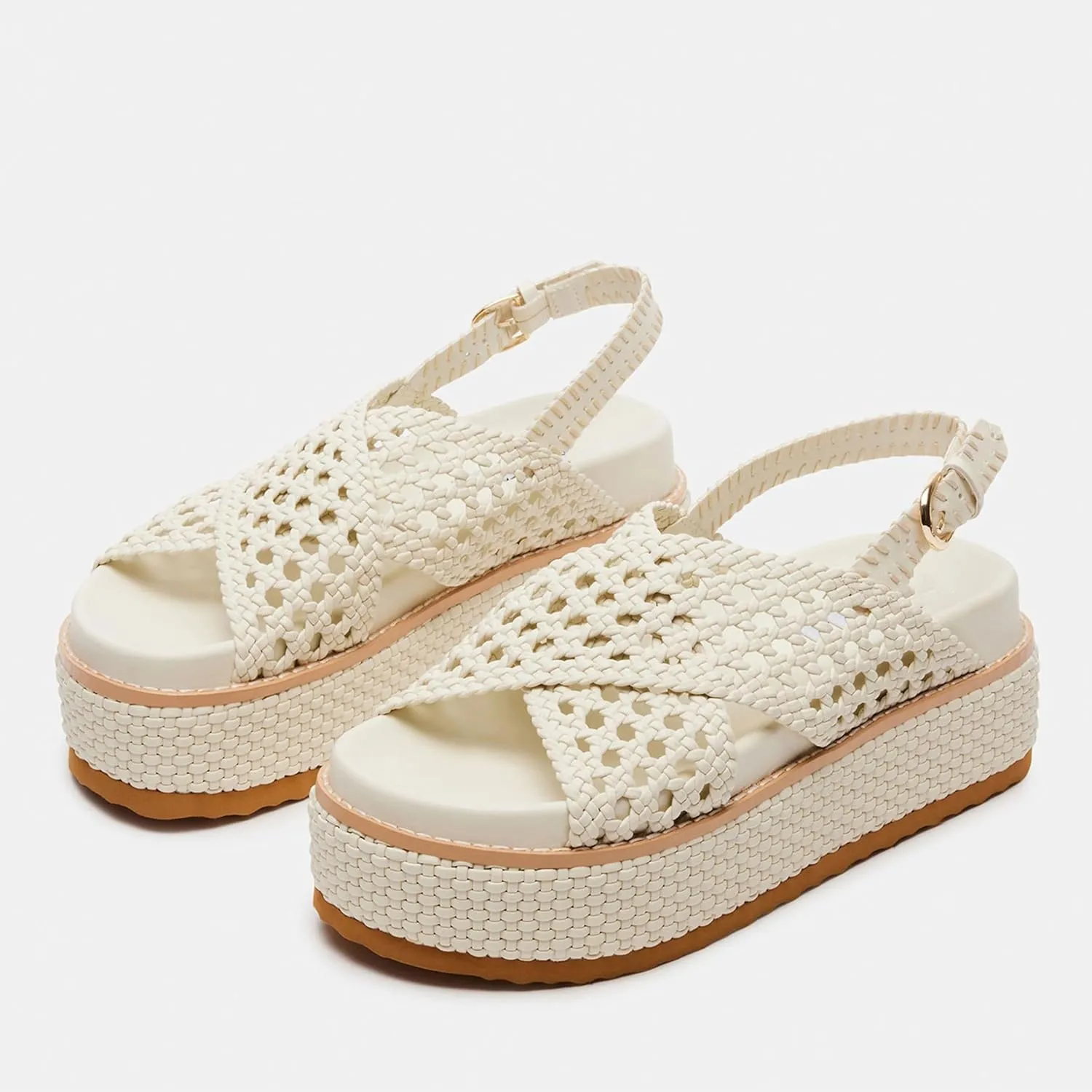 Woven Platform Sandals for Women Comfortable Open Toe Design with Breathable Material for Dressyor Casual Occasions