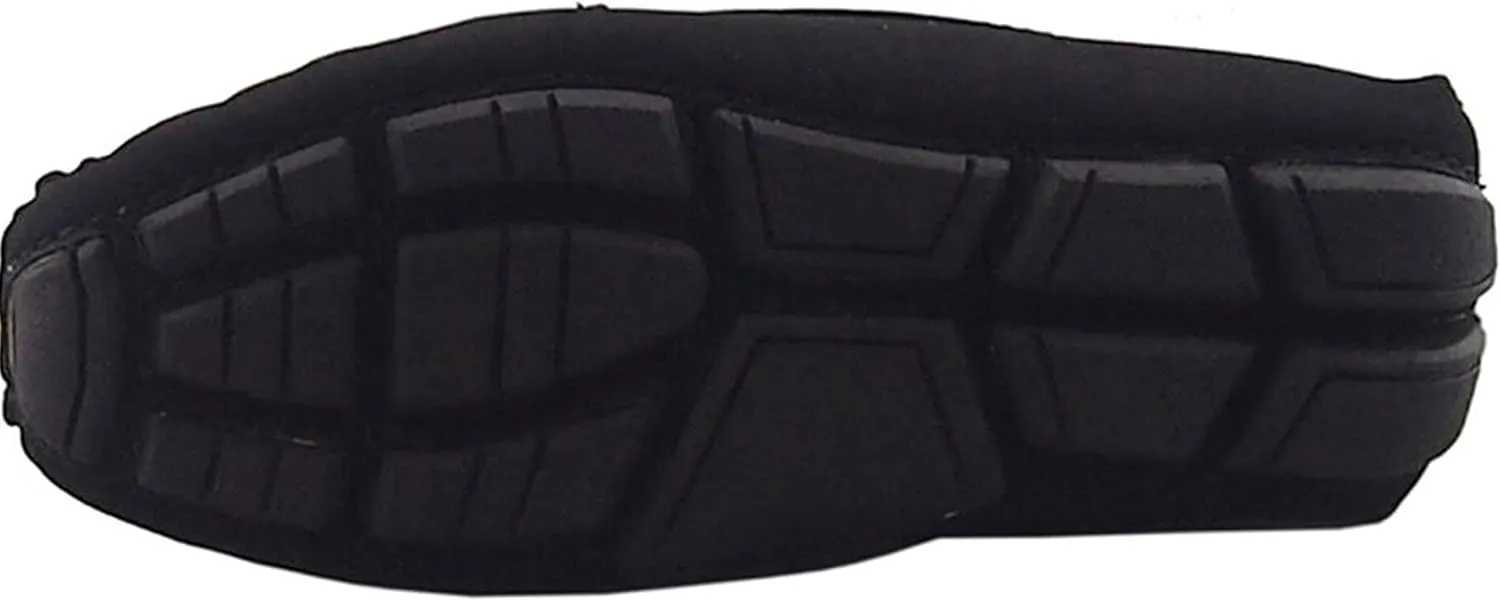 WUIWUIYU Boys Girls Casual Slip-ons Suede Penny Loafers Moccasins Shoes