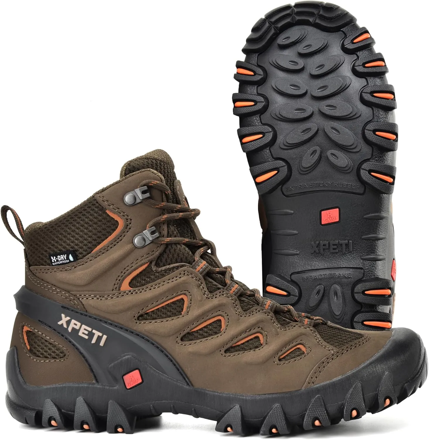 XPETI Men's Pathfinder Mid Waterproof Hiking Boots