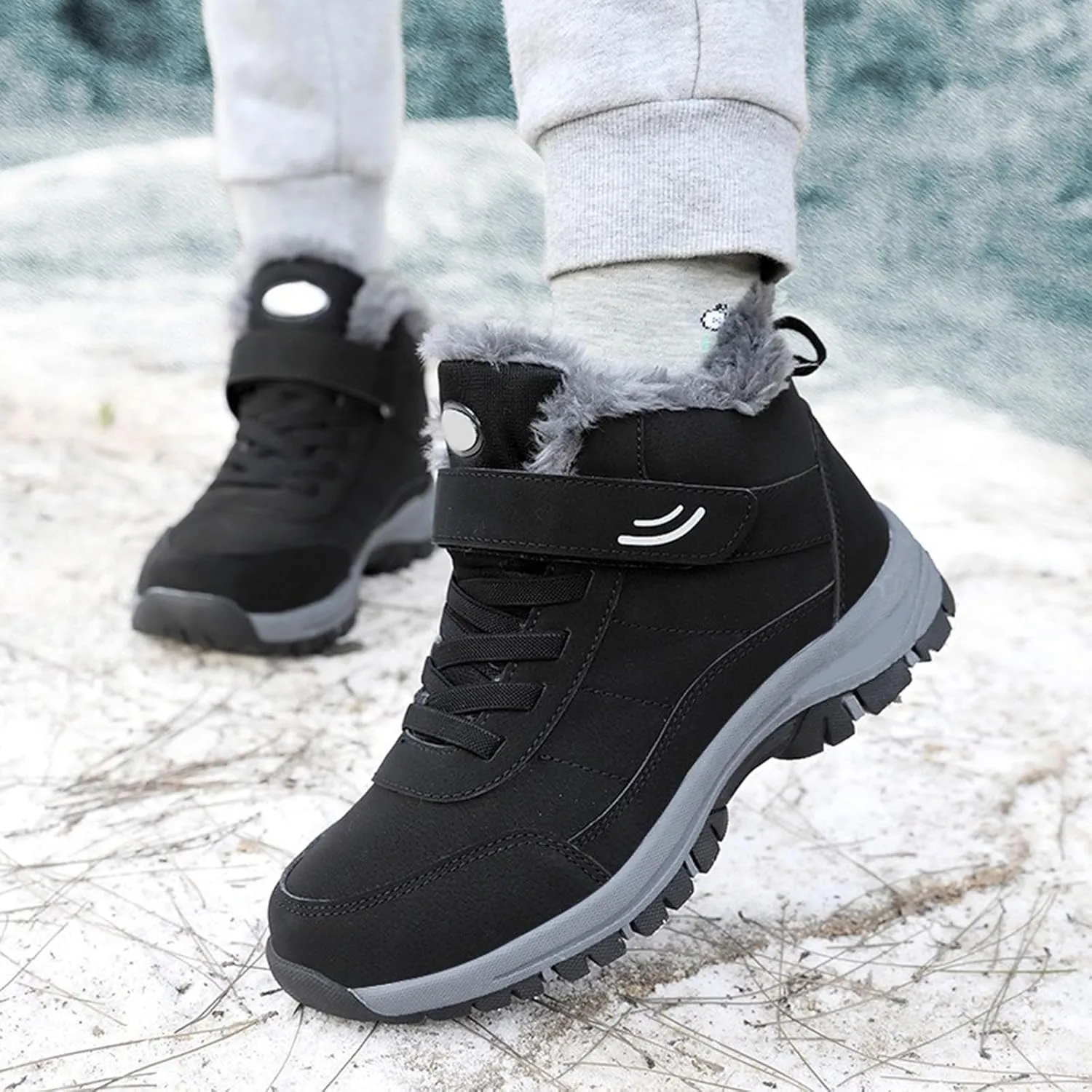 Yanzhenglip 2025 Winter Orthopedic Boots for Women Men,Warming Anti-Slip Sneakers,Cushioning Mountaineering Orthopedic Shoes