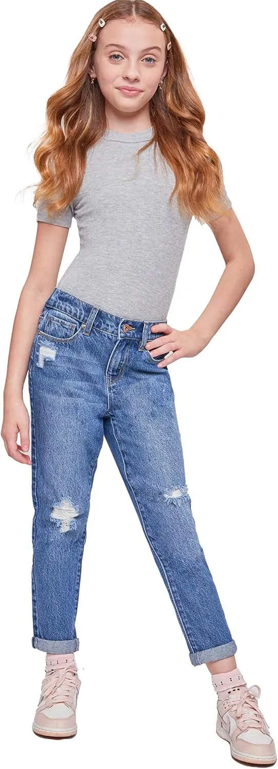 YMI Girls Taylor Dream Relaxed Fit Cuffed Jeans