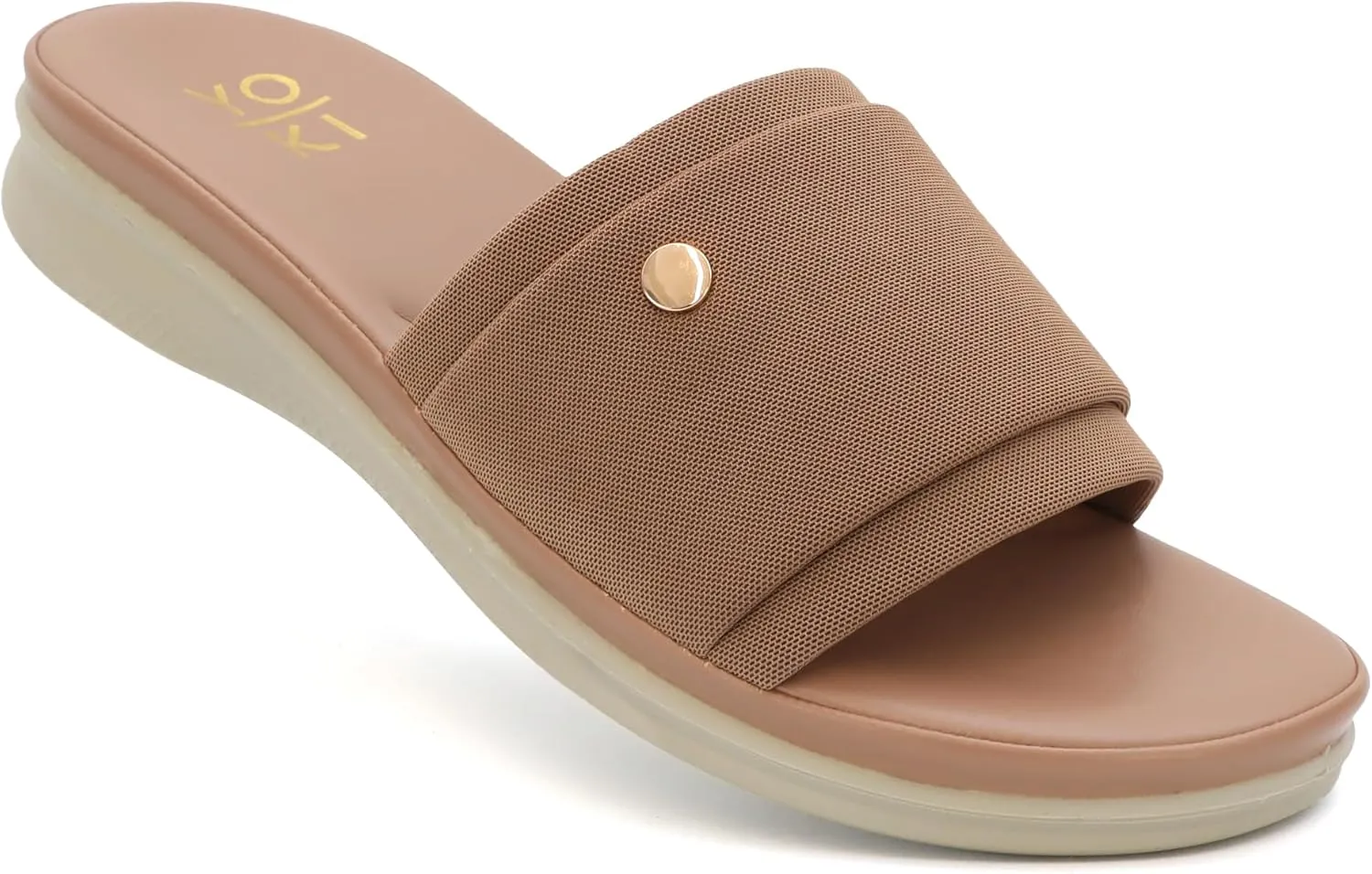 YOKI NEVE Women’s Comfort Open Toe Wedge Slide Sandals, Women’s Sandals Comfortable, Summer Sandals