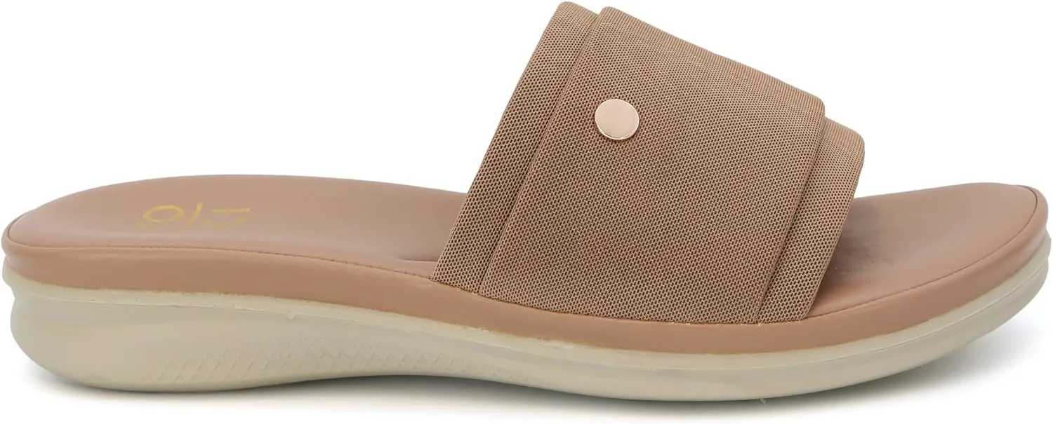 YOKI NEVE Women’s Comfort Open Toe Wedge Slide Sandals, Women’s Sandals Comfortable, Summer Sandals