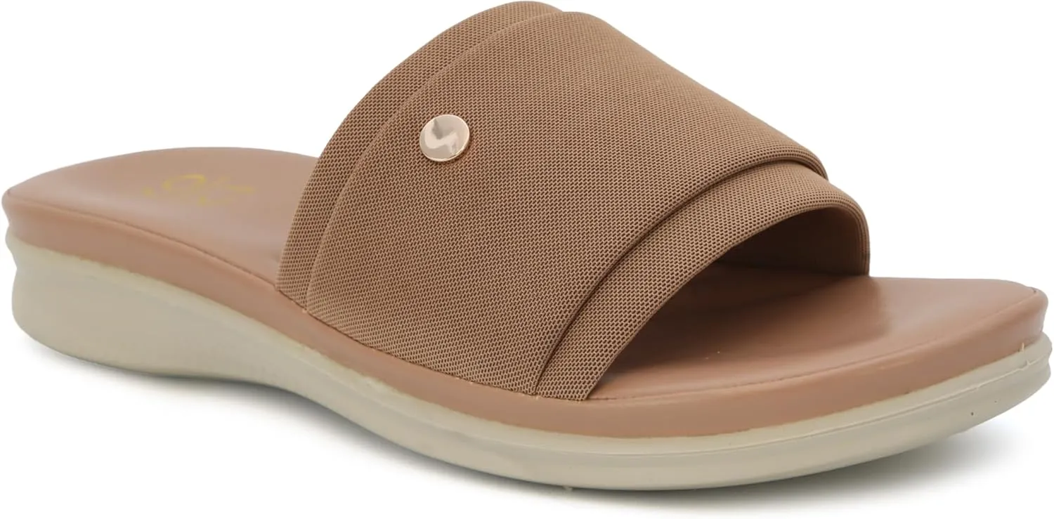 YOKI NEVE Women’s Comfort Open Toe Wedge Slide Sandals, Women’s Sandals Comfortable, Summer Sandals
