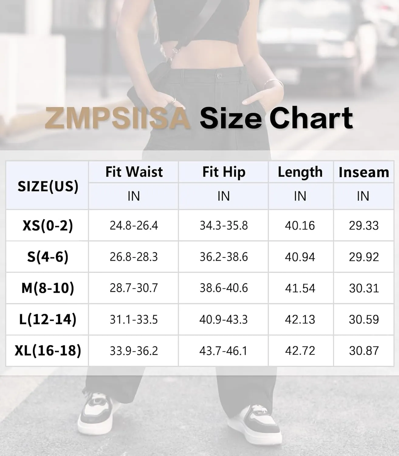 ZMPSIISA Women High Waisted Cargo Pants Wide Leg Casual Pants 6 Pockets Combat Military Trousers